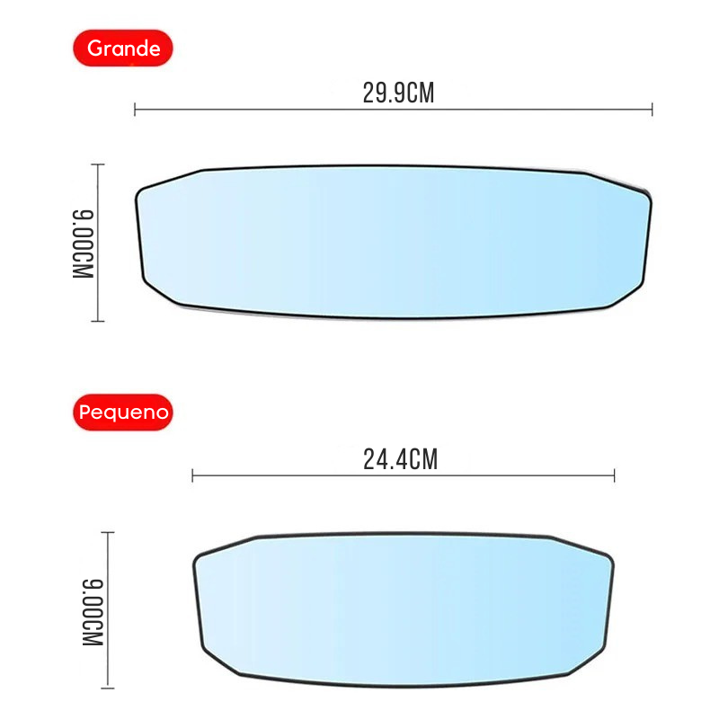 Veja Tudo com Segurança: Espelho Interno Convexo Grande Angular para Monitoramento de Bebê e Visão Ampliada Sem Reflexos!