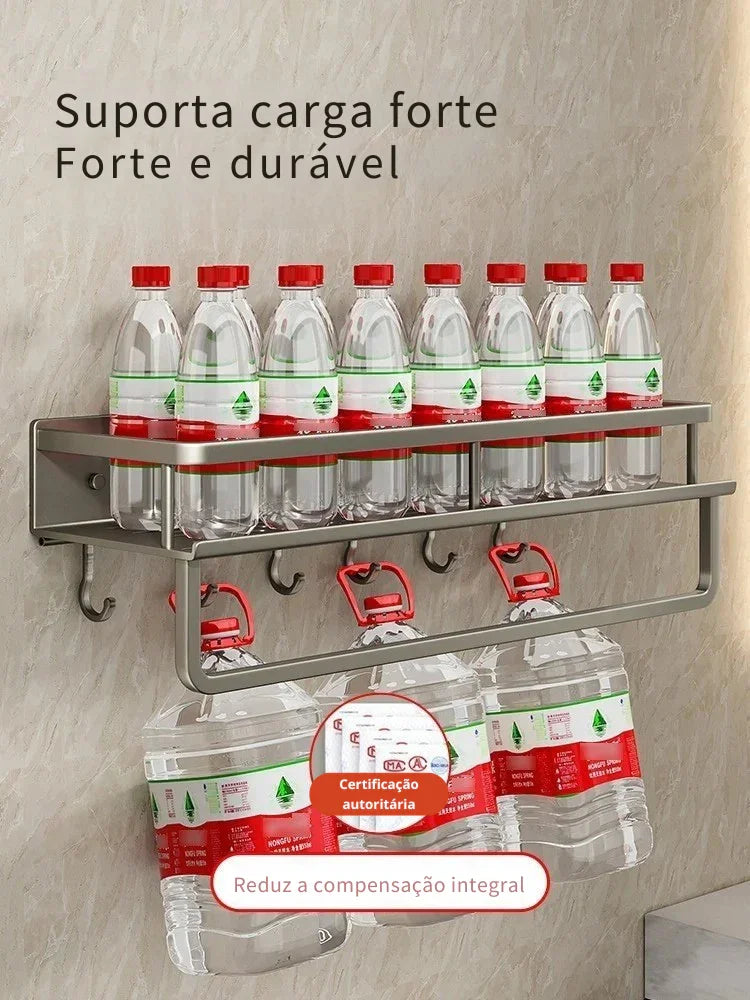 Transforme Seu Banheiro em Minutos: Suporte de Parede de Alumínio para Organização com Estilo e Praticidade!