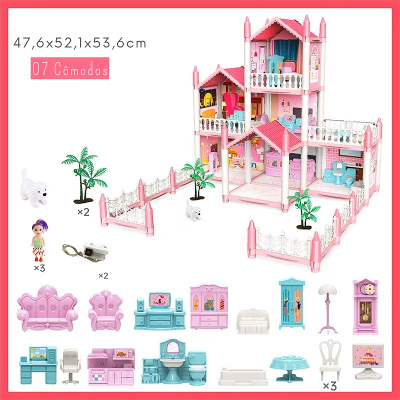 Castelo dos Sonhos 3D: A Casa de Boneca Princesa para Montar com Música, Detalhes Encantadores e Diversão em Família!