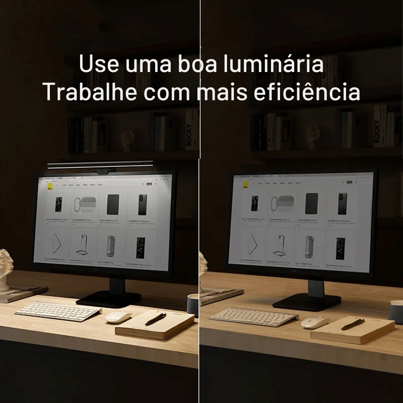 Transforme Seu Espaço de Estudo com Esta Luz de Monitor Inteligente – Mais Conforto, Menos Cansaço!