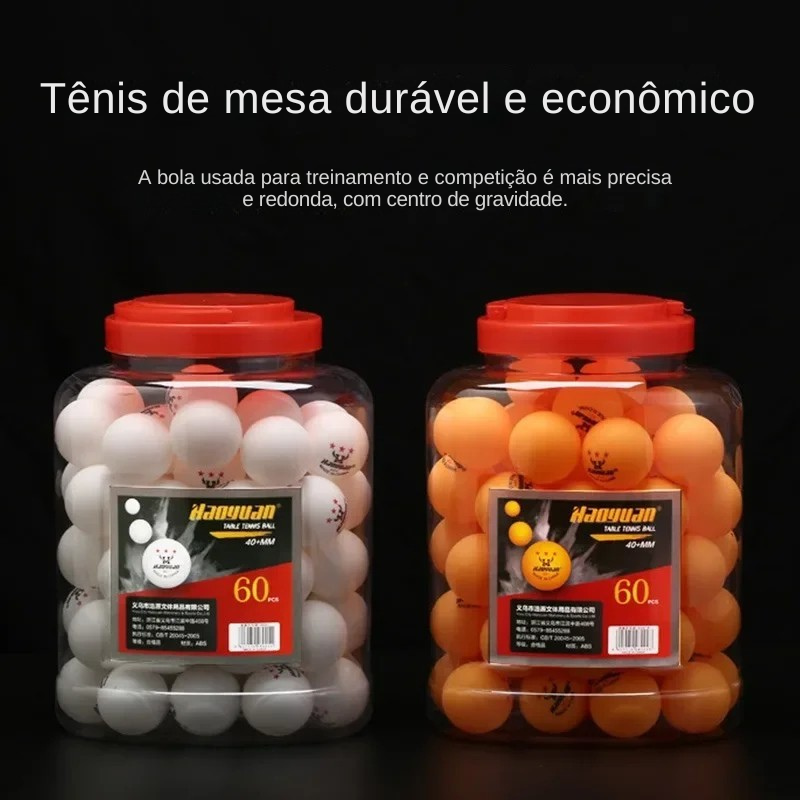 60 Bolas Profissionais de Tênis de Mesa – Alta Performance para Treinos e Competições com Material ABS de Última Geração!