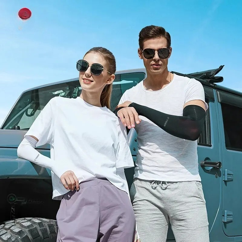 Mangas Térmicas Unissex: Proteção Solar, Frescor Instantâneo e Conforto Total para Ciclismo, Corrida e Esportes ao Ar Livre!