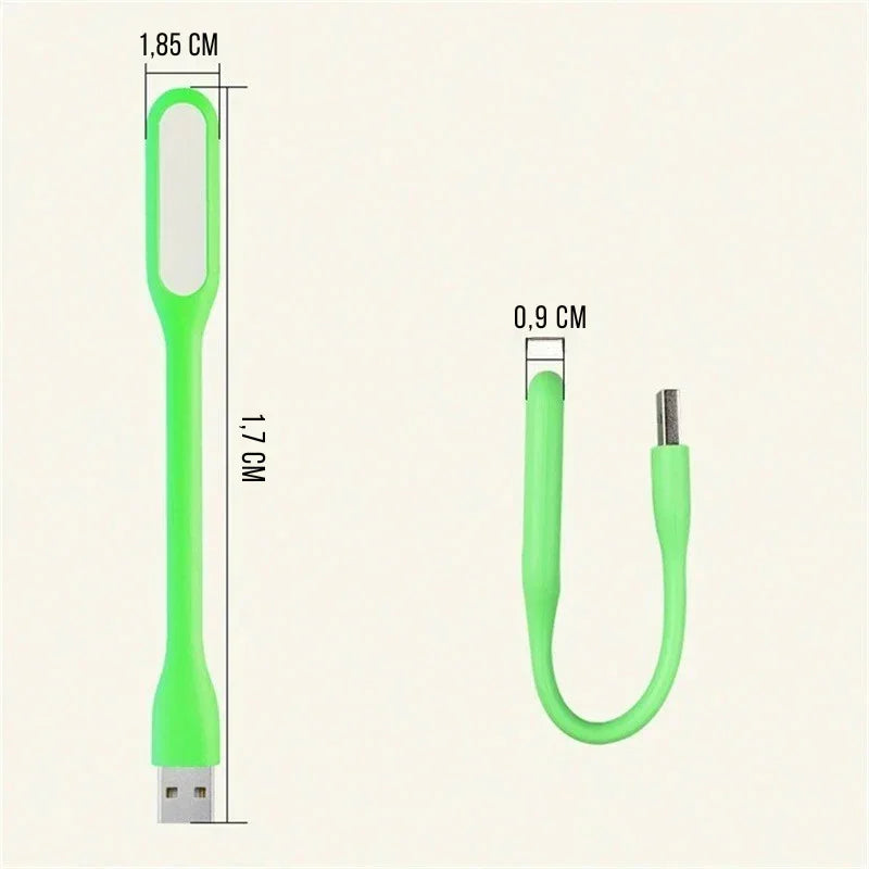 Leve Luz Onde Quiser! Mini Lâmpada USB Dobrável — Iluminação Portátil Ideal para Leituras, Computador e Power Bank!