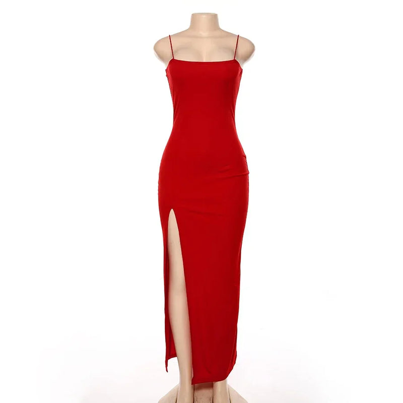 Vestido Longo de Festa – Vermelho & Preto com Renda, Estilo Bodycon que Valoriza Cada Curva