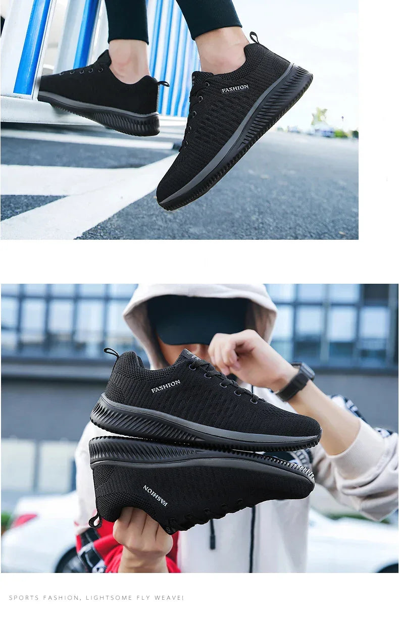 Tênis Masculino de Corrida e Caminhada – Leve, Respirável e com Estilo Esportivo para o Dia Todo!