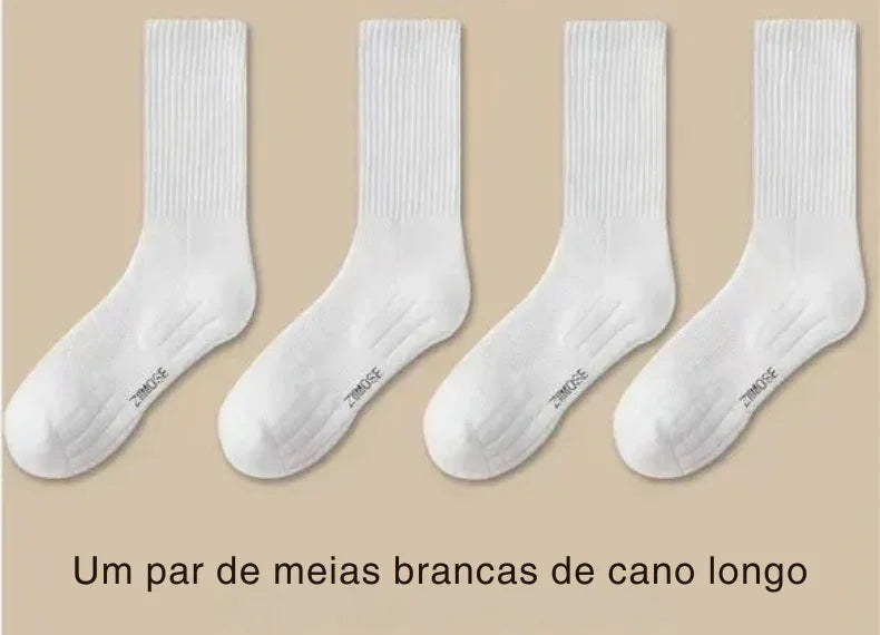 Conforto Extremo nos Pés: Meias Masculinas Grossas com Algodão Desodorizante e Forro Aveludado – Perfeitas para Esporte e Inverno!