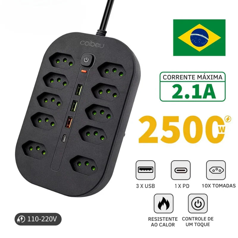 Mais Que Uma Extensão: A Solução Elétrica Completa com Filtro, USB e Alcance Extra!
