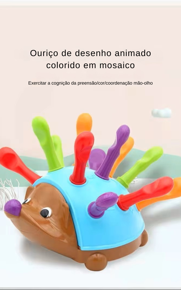 Ouriço de Encaixe — Diversão Inteligente Que Desenvolve Mentes Brilhantes!