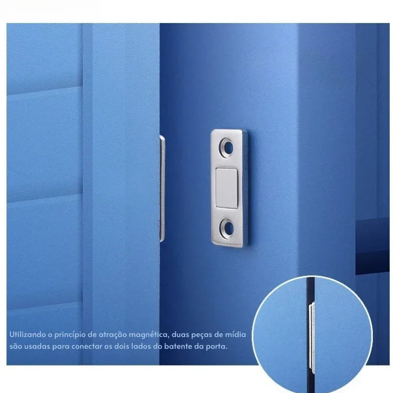 Fechamento Invisível e Seguro: Kit com 2 Travas Magnéticas para Portas de Armário – Fixação Discreta e Eficiente com Parafusos Inclusos!