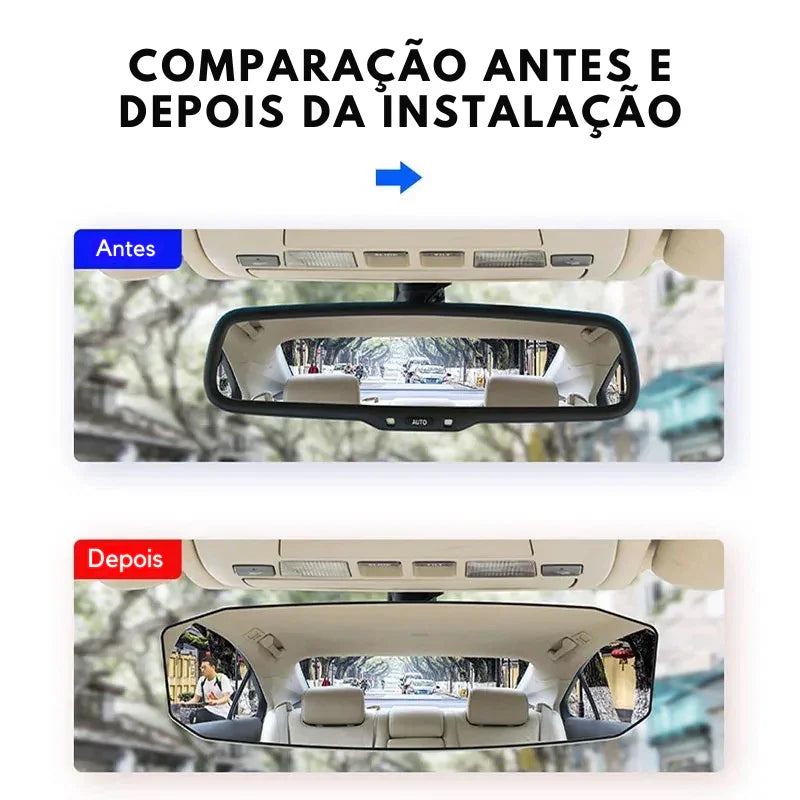 Veja Tudo com Segurança: Espelho Interno Convexo Grande Angular para Monitoramento de Bebê e Visão Ampliada Sem Reflexos!