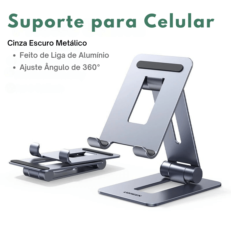 Suporte UGREEN Alumínio Reforçado para Celular e Tablet – Universal e Estável