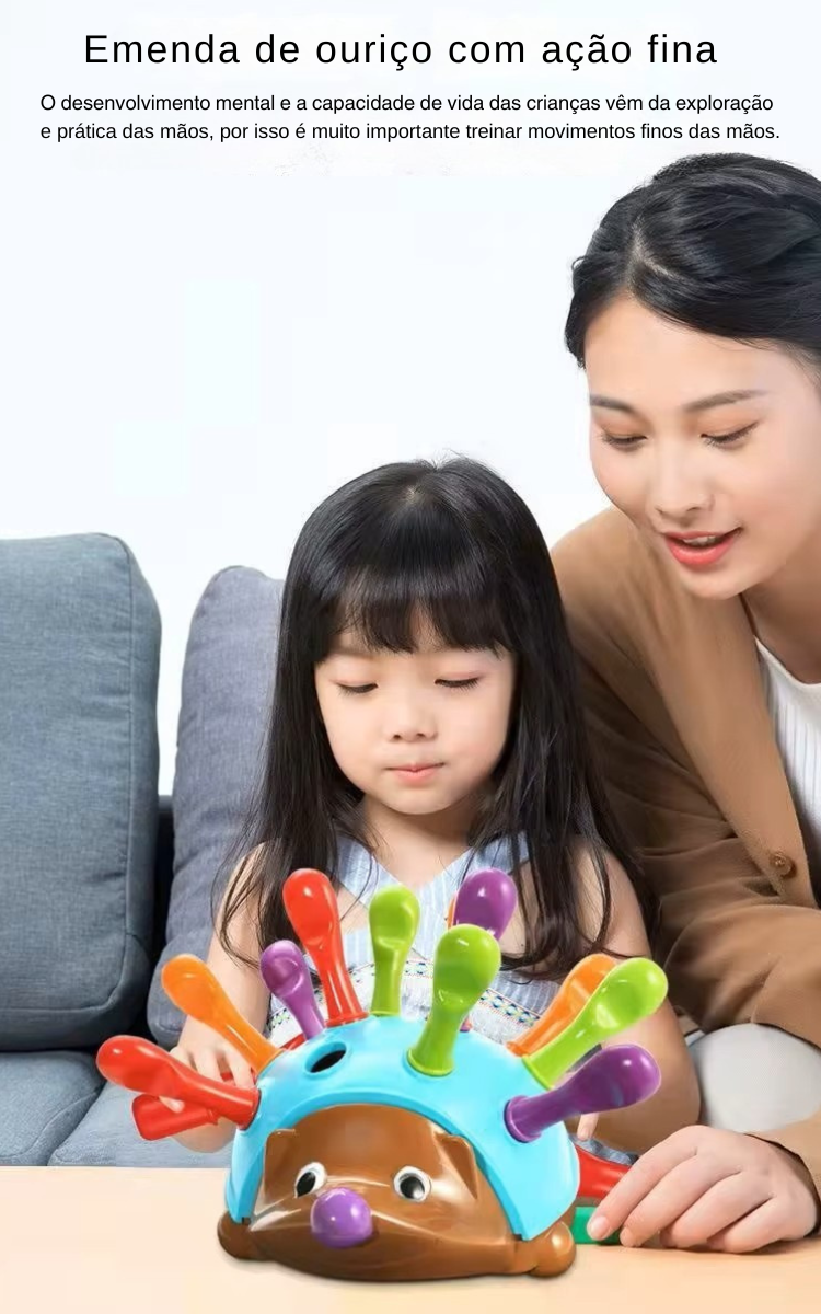 Ouriço de Encaixe — Diversão Inteligente Que Desenvolve Mentes Brilhantes!