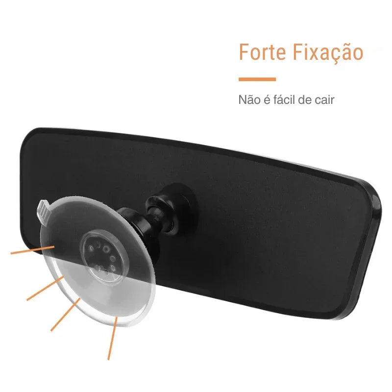 Mais Controle e Visibilidade no Volante: Espelho Retrovisor Interno com Giro 360° e Ajuste Inteligente!