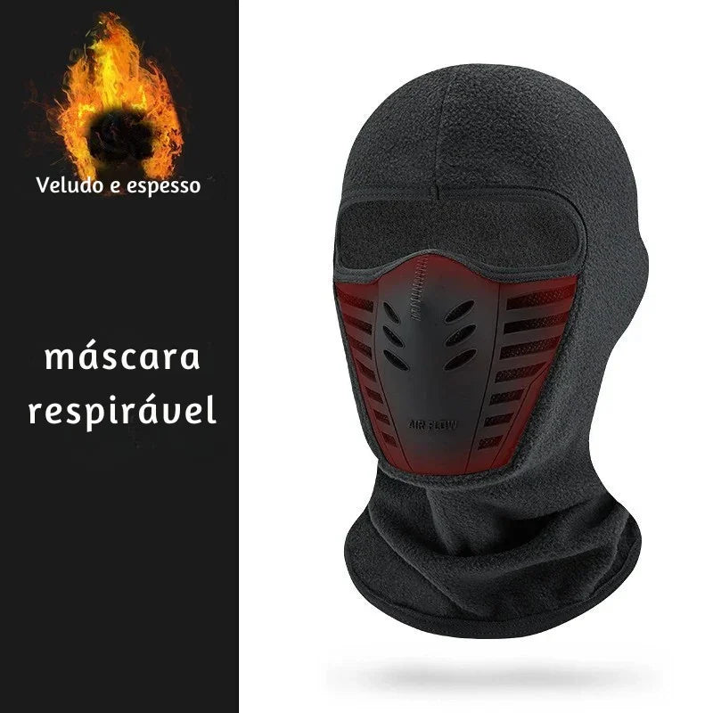 Balaclava Térmica de Lã – Proteção Total Contra Frio, Vento e Poeira para Motociclismo, Esqui e Aventuras de Inverno