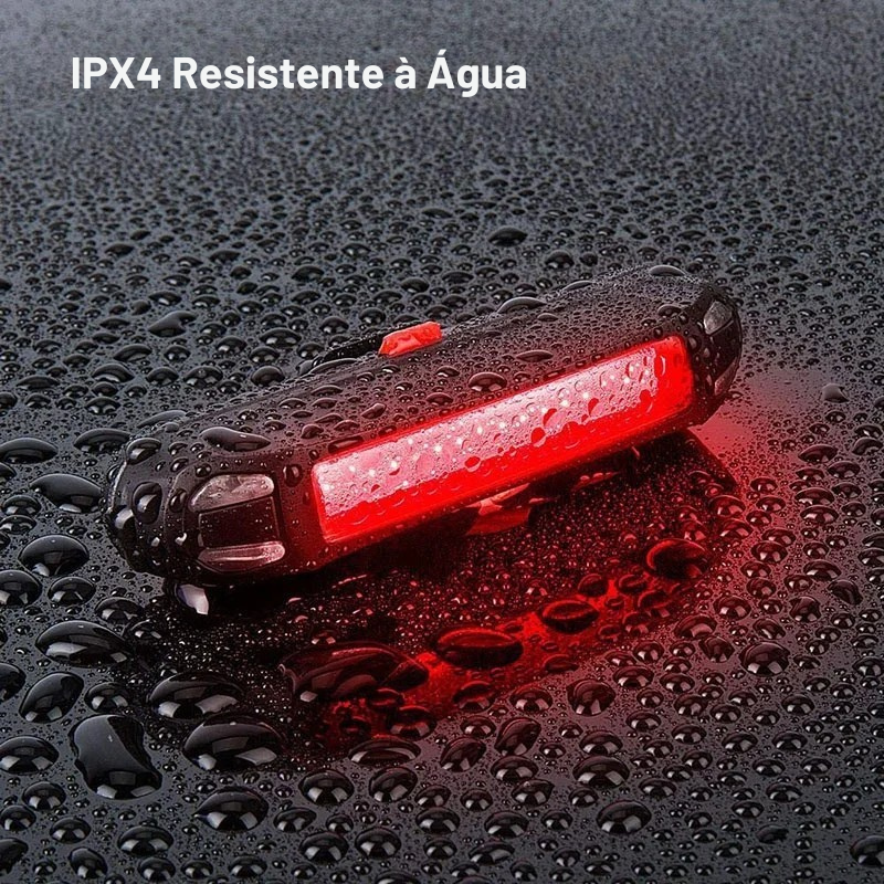 Aumente Sua Segurança à Noite: Luz Traseira LED Recarregável à Prova d’Água com Alerta de Alta Visibilidade para Ciclistas!