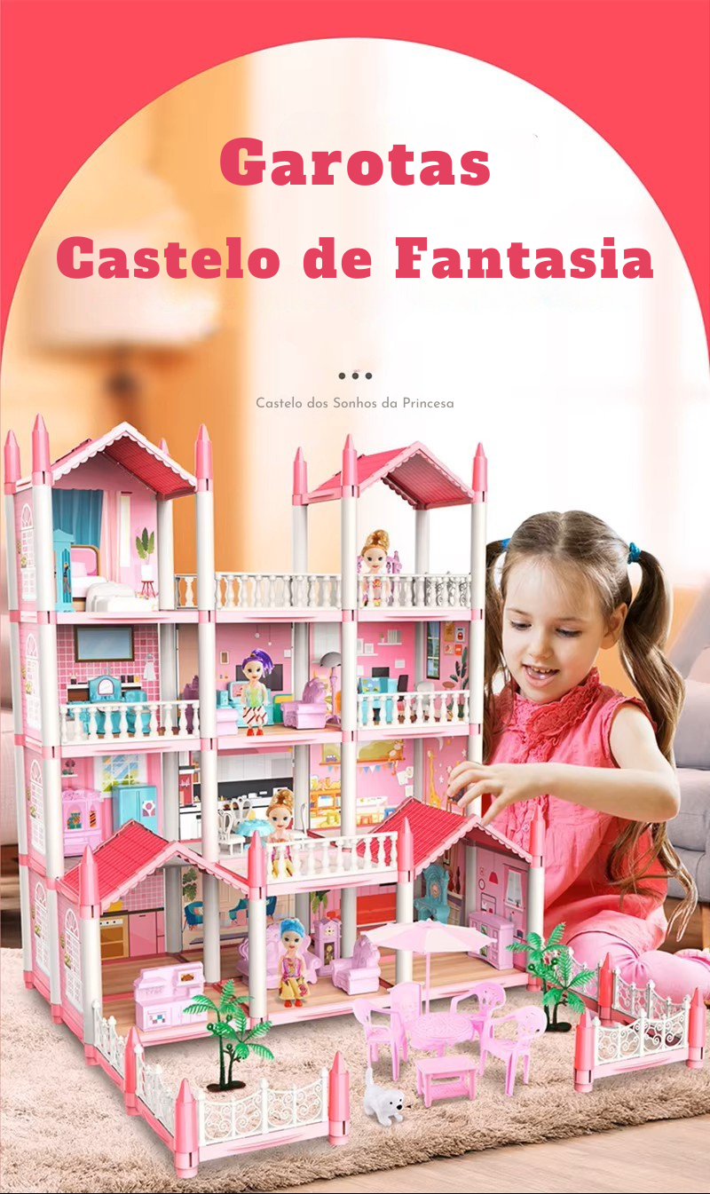 Castelo dos Sonhos 3D: A Casa de Boneca Princesa para Montar com Música, Detalhes Encantadores e Diversão em Família!