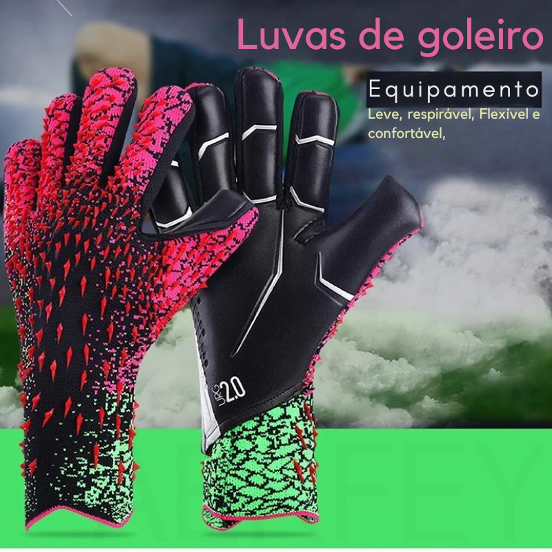 Novas Luvas de Goleiro Profissionais – Látex Reforçado, Proteção Máxima e Performance de Elite para Adultos e Jovens!