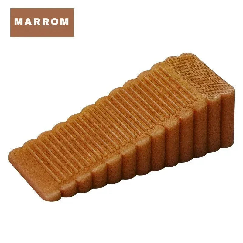 Trave com Segurança e Estilo! Batente de Porta em Silicone Anti Vento para Casa e Escritório – Firmeza sem Danos!