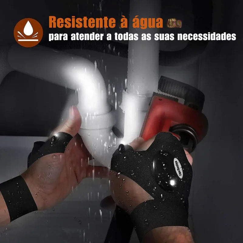 A Luz que Vai nas Suas Mãos – Luva LED à Prova d’Água para Pesca Noturna, Corrida e Aventuras sem Limites!
