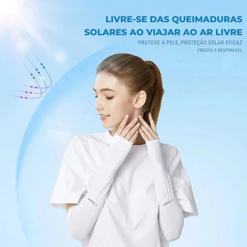 Mangas Térmicas Unissex: Proteção Solar, Frescor Instantâneo e Conforto Total para Ciclismo, Corrida e Esportes ao Ar Livre!