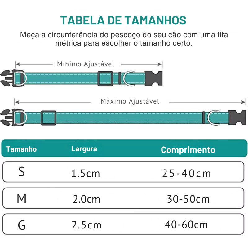 Coleira Reflexiva Premium para Cães – Segurança, Conforto e Estilo em Cada Passeio!