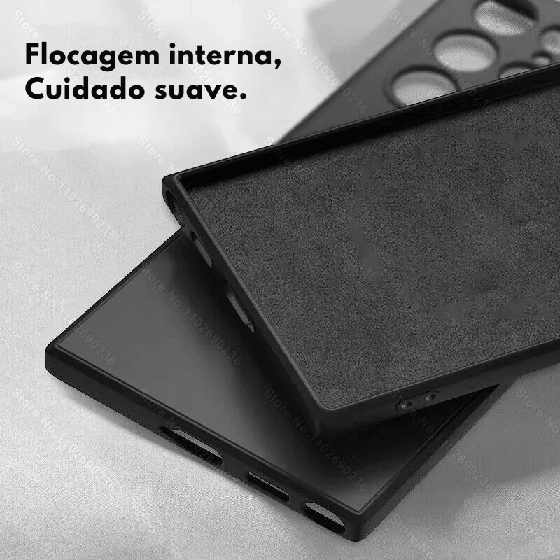 A Capa Mais Macia e Estilosa para Samsung – Proteção Antichoque com Toque de Silicone Premium Para seu Samsung A53, A54, S23, S24, S23 Ultra e S24 Ultra!