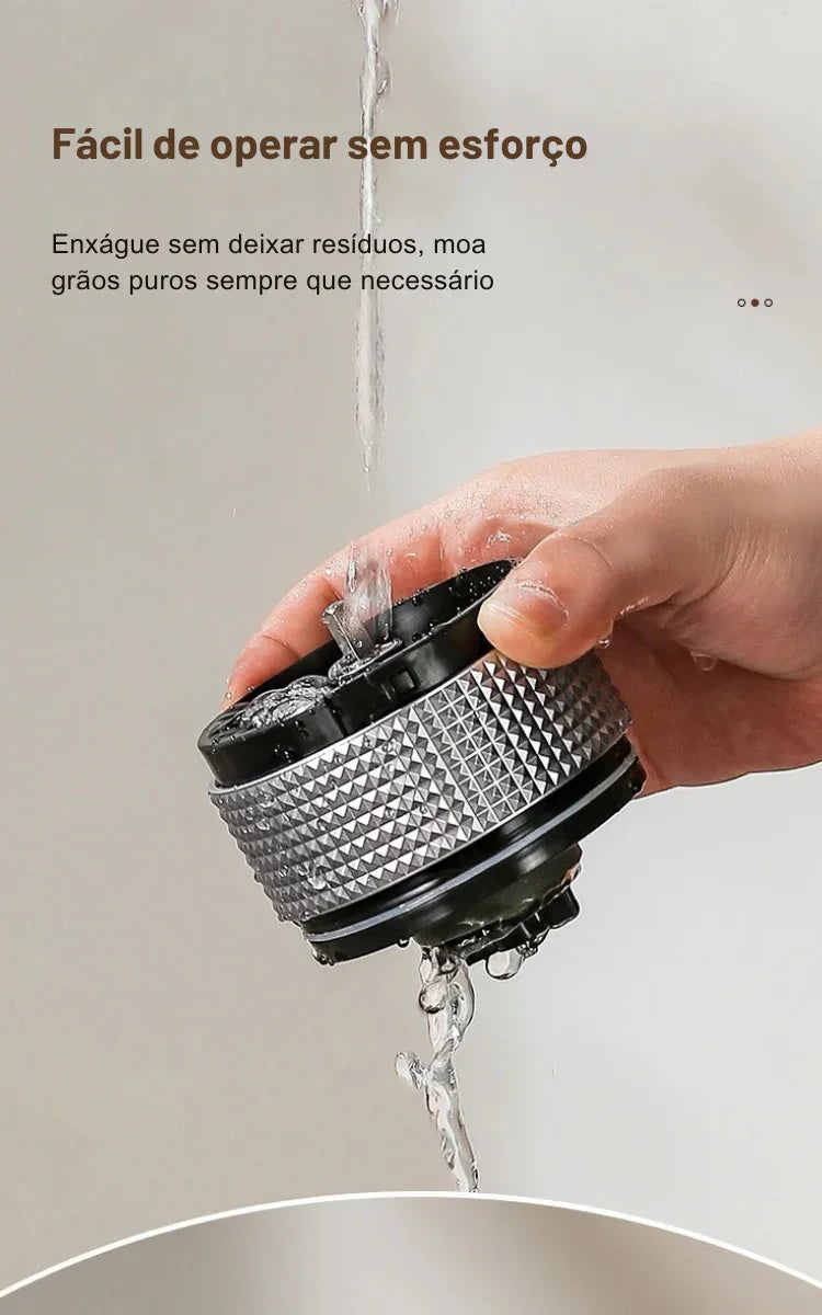 Moa Seu Café Onde Quiser: Moedor Elétrico Portátil com Núcleo de Cerâmica e Carregamento USB para Sabor Profissional em Qualquer Lugar!