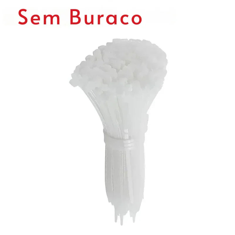 Organização Inteligente em Cada Fio: Abraçadeiras de Nylon com Furo para Parafuso – Fixação Rápida e Segura para Seus Cabos!