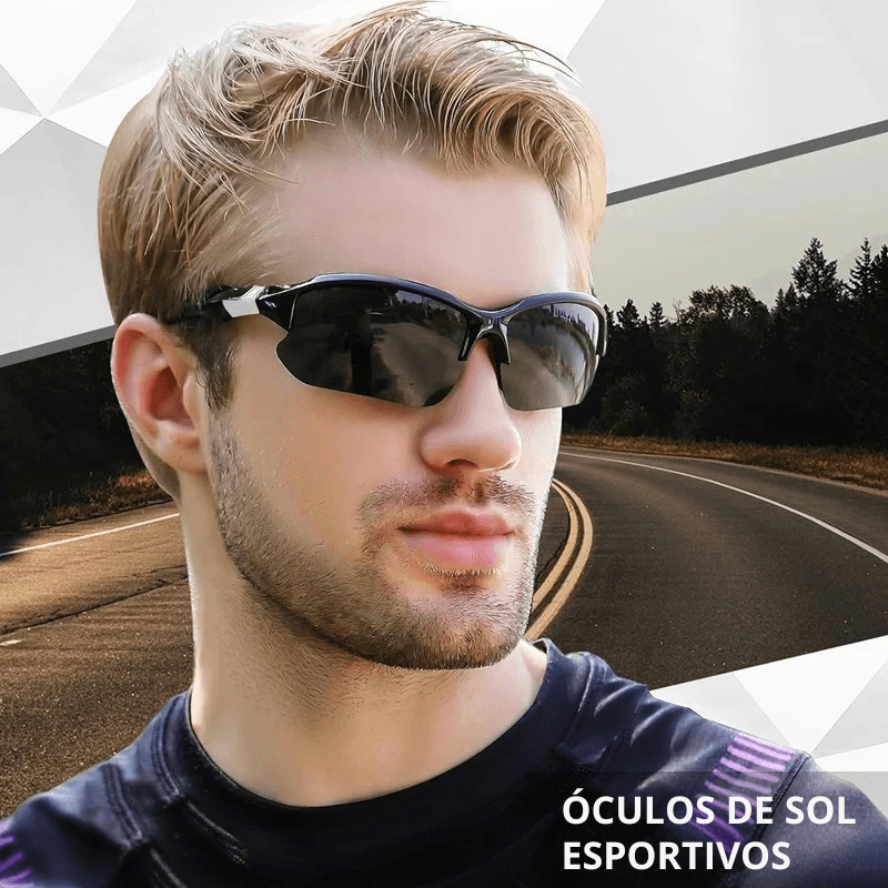 Óculos Esportivos Polarizados – Leves, Estilosos e Feitos para Aventura!