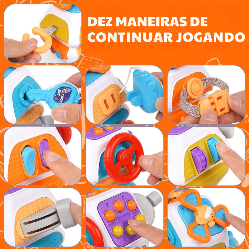 Cubo Sensorial: o brinquedo educativo que estimula a curiosidade, coordenação e criatividade do seu bebê em cada movimento!