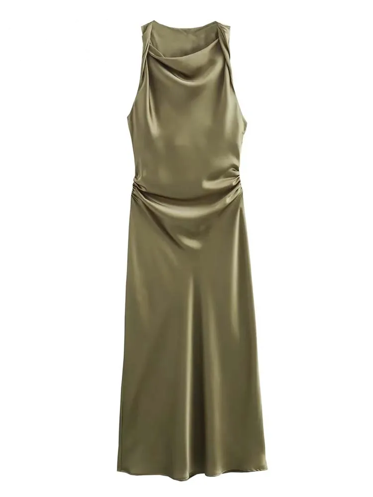 Vestidos Longos de Cetim Femininos – Elegância Atemporal para Noites de Festa, Verão Sensual e Sofisticado