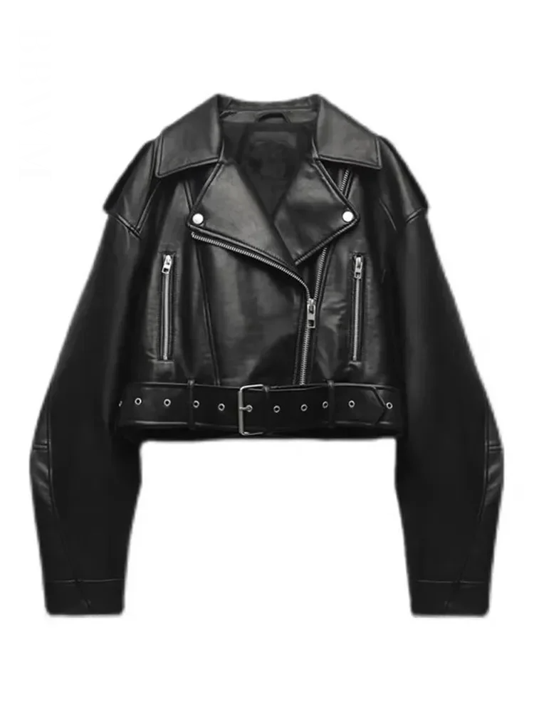 Jaqueta Oversized Feminina em Couro Sintético: Estilo Vintage com Toque Retrô e Design Super Descolado!