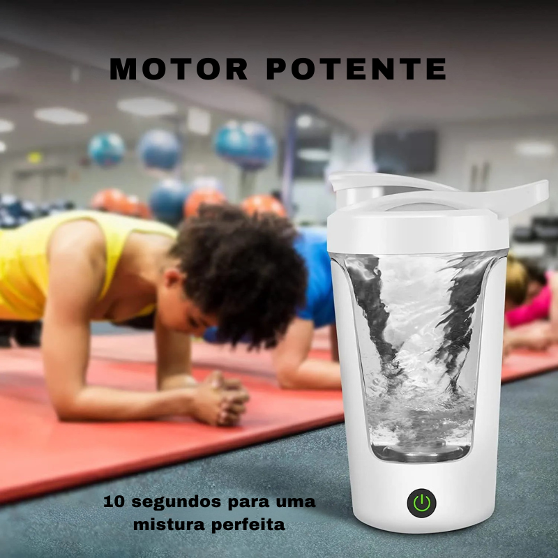 Leve, Misture e Beba Onde Quiser: Copo Elétrico Portátil 350ml Ideal para Proteínas, Viagens e Rotina Agitada!