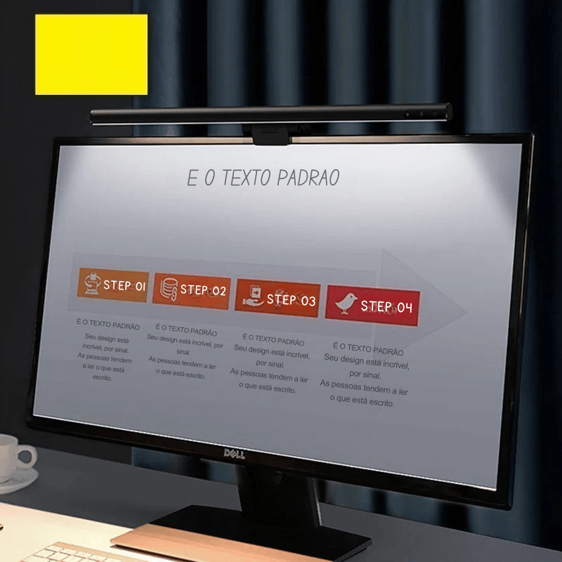 Transforme Seu Espaço de Estudo com Esta Luz de Monitor Inteligente – Mais Conforto, Menos Cansaço!