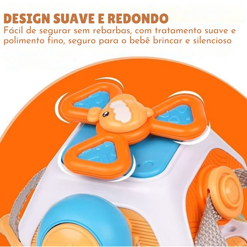 Cubo Sensorial: o brinquedo educativo que estimula a curiosidade, coordenação e criatividade do seu bebê em cada movimento!