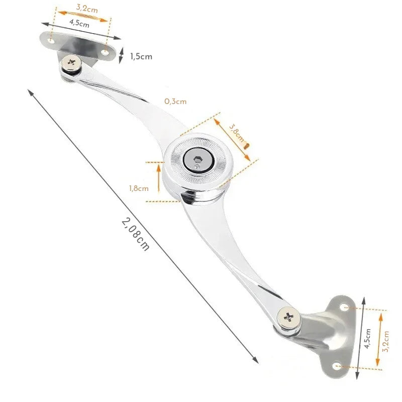 Dobradiça Inteligente com Parada Hidráulica: Ajuste Perfeito e Fechamento Suave para Portas de Armário e Móveis!