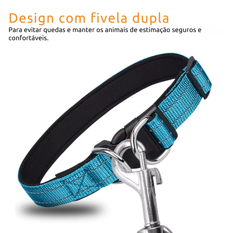 Coleira Reflexiva Premium para Cães – Segurança, Conforto e Estilo em Cada Passeio!