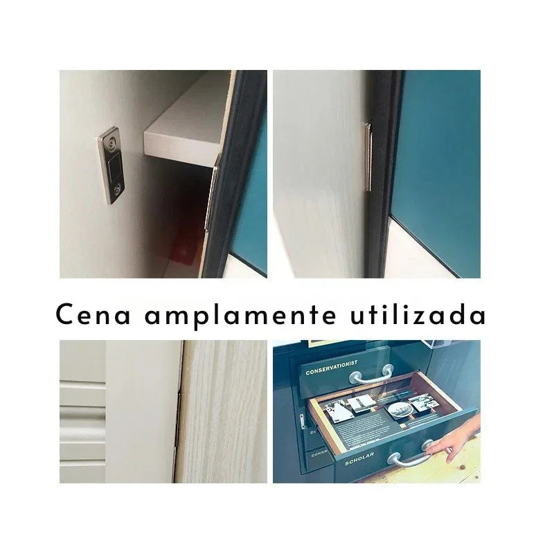 Fechamento Invisível e Seguro: Kit com 2 Travas Magnéticas para Portas de Armário – Fixação Discreta e Eficiente com Parafusos Inclusos!