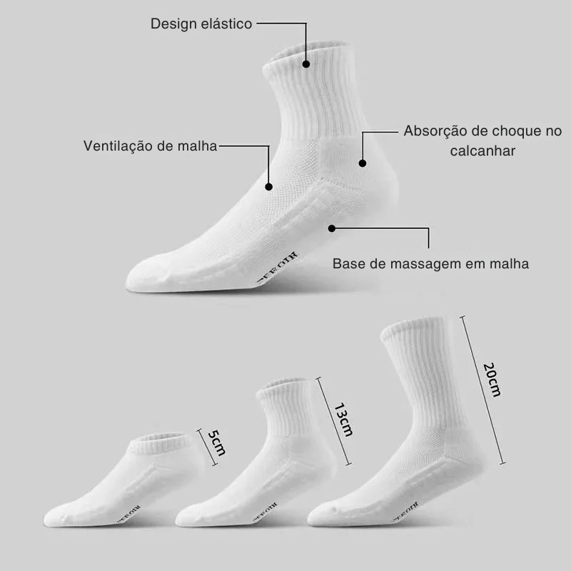 Conforto Extremo nos Pés: Meias Masculinas Grossas com Algodão Desodorizante e Forro Aveludado – Perfeitas para Esporte e Inverno!