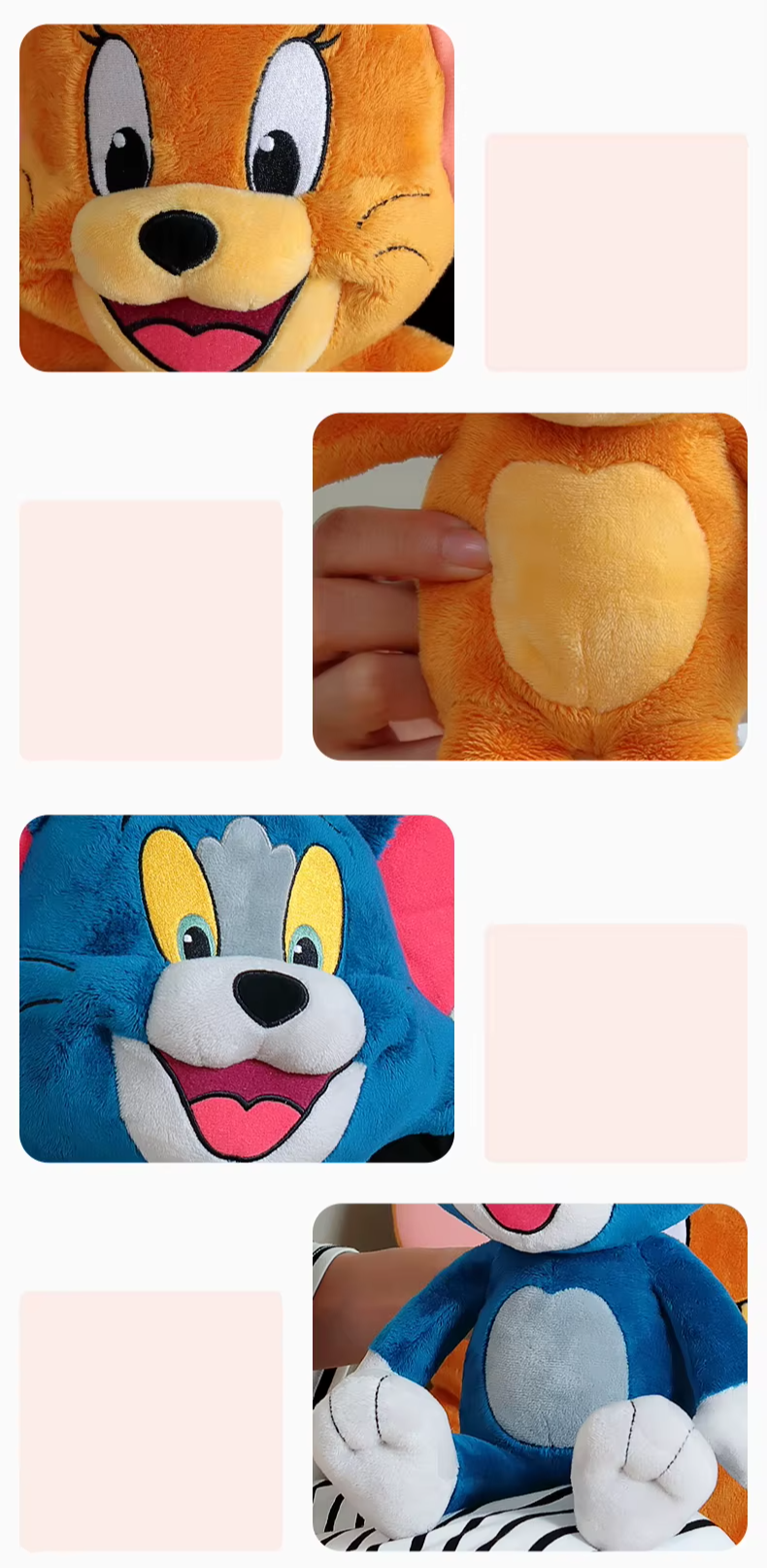 Reviva as aventuras de Tom & Jerry com pelúcias originais e cheias de charme!