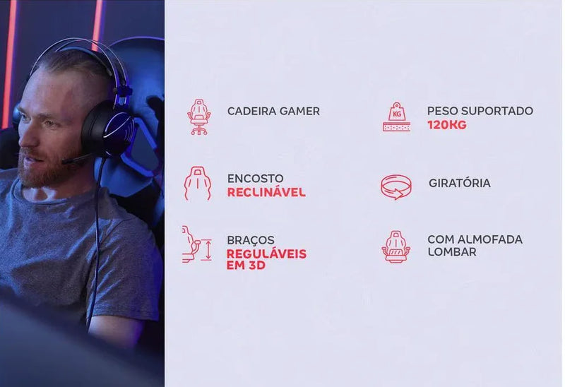 Cadeira Gamer XT Racer Platinum W Series – Conforto Máximo e Estilo Premium para Seus Jogos!