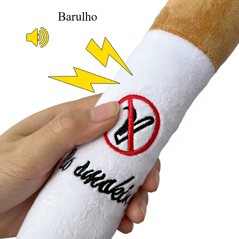 Brinquedo de Charuto de Pelúcia para Cães – Diversão, Mordidas e Risadas Garantidas!