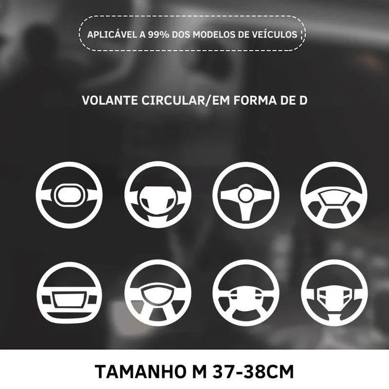 Transforme Seu Volante com Estilo: Capa Universal de Camurça com Costura à Mão para um Toque Luxuoso e Antiderrapante!