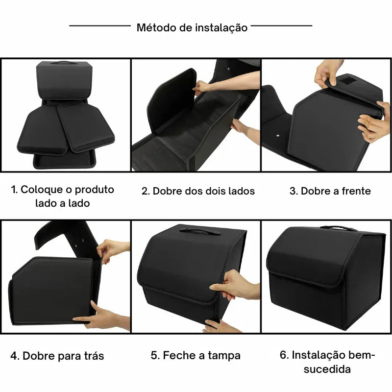 Transforme Seu Porta-Malas em um Espaço Inteligente: Bolsa Organizadora Dobrável com Alta Capacidade para Todas as Finalidades