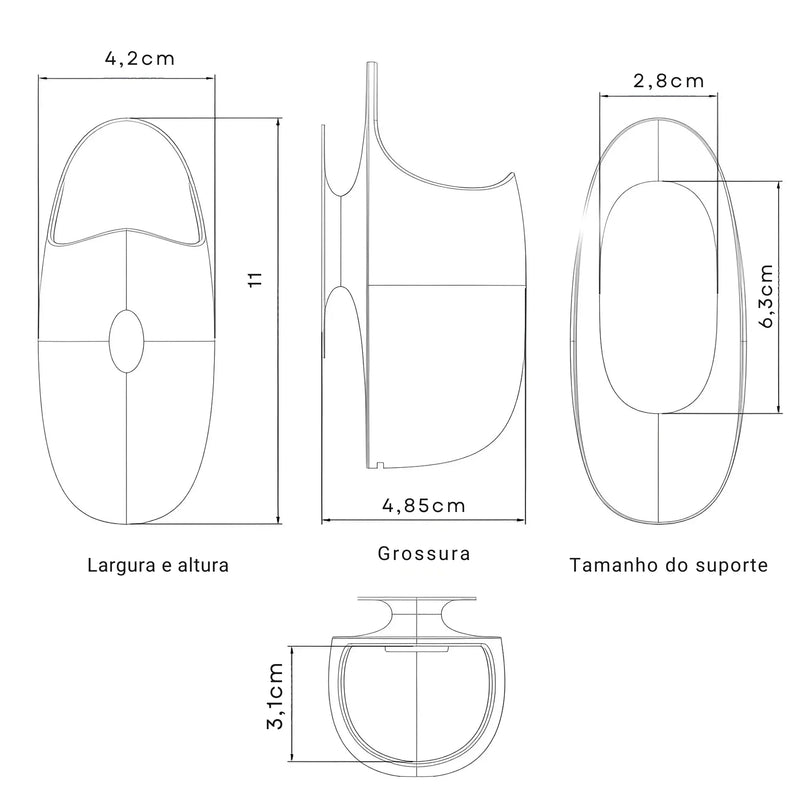 Suporte Multifuncional de Silicone: Armazene Escovas Elétricas, Utensílios e Muito Mais com Praticidade e Estilo!