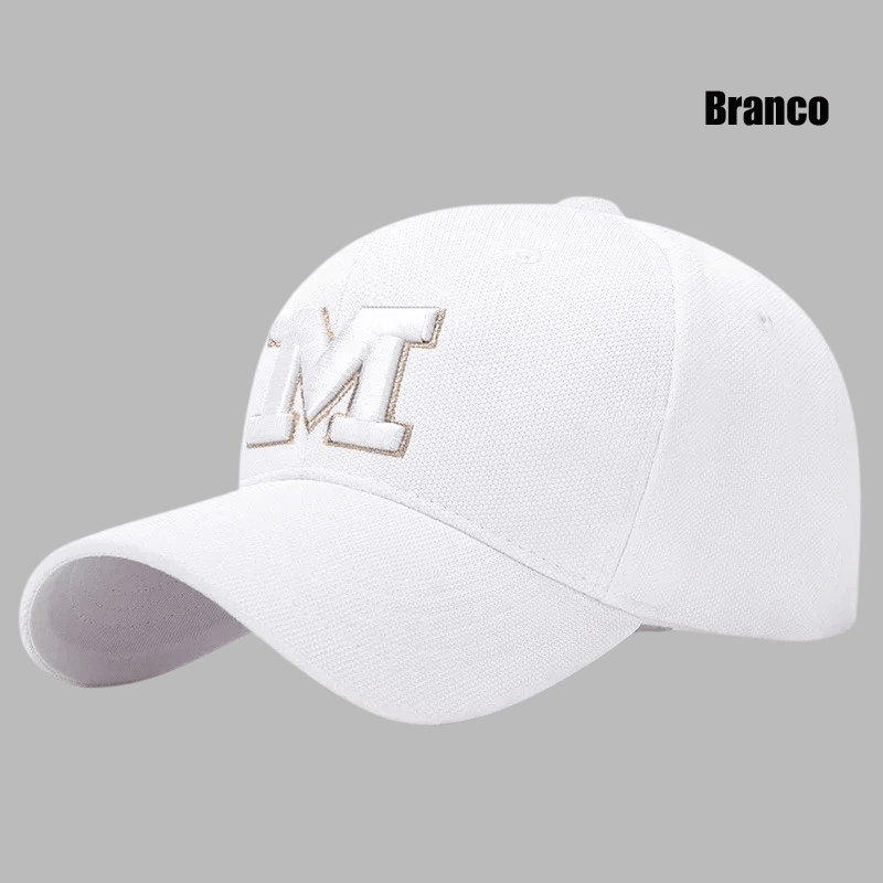 Boné Unissex Estilo M – Bordado 3D, Casual e Esportivo