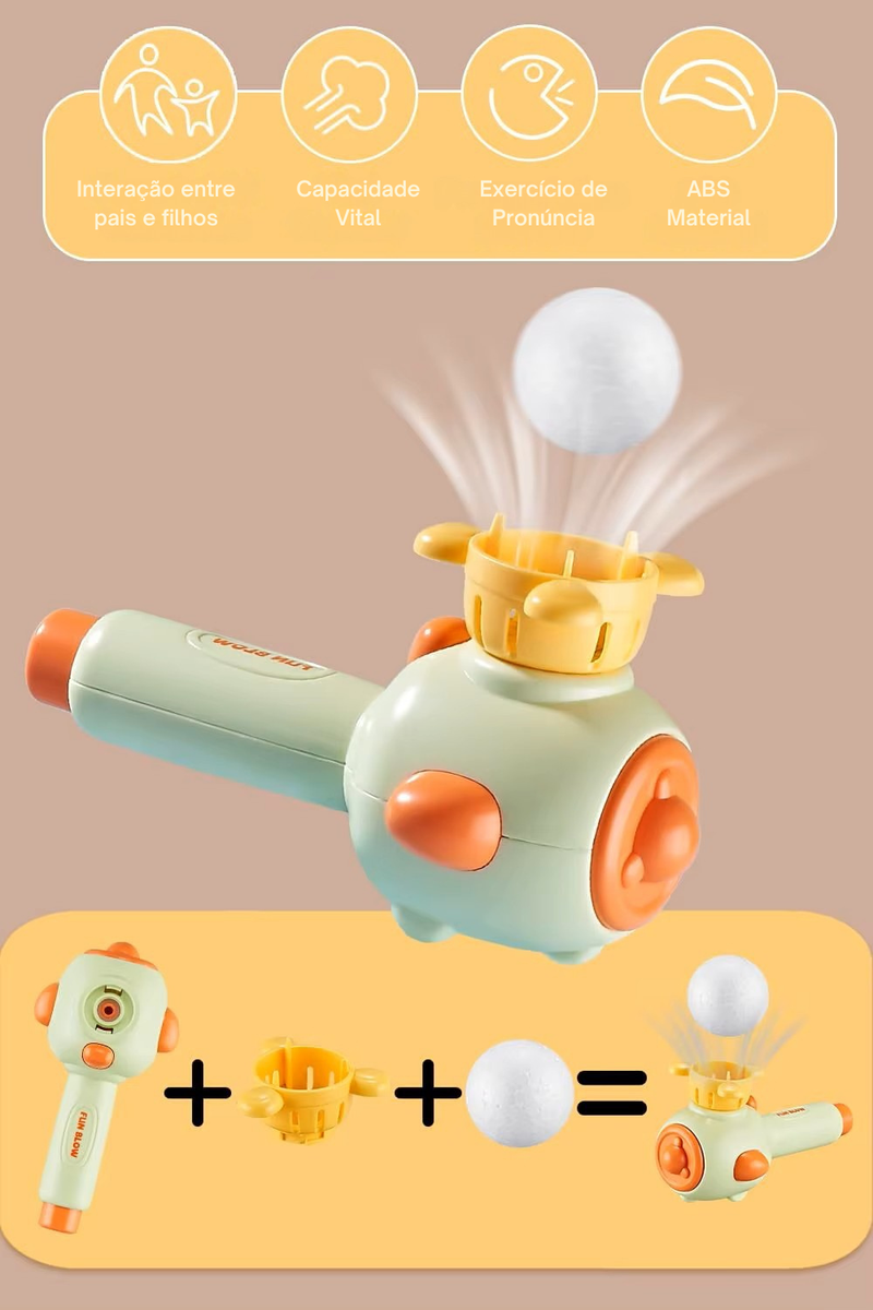 Transforme a diversão em aprendizado com o Brinquedo Sensorial de Sopro e Bola Flutuante!