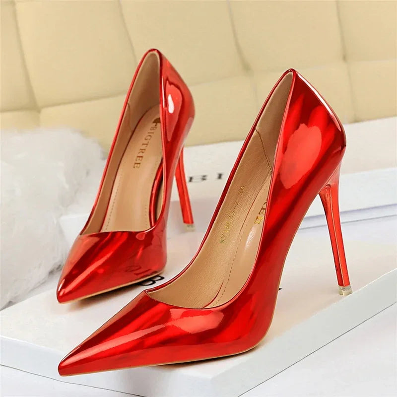 Salto Alto dos Sonhos – Scarpin Azul e Verde Luxo 10.5cm para Brilhar no Casamento, Festa ou Noite Especial!