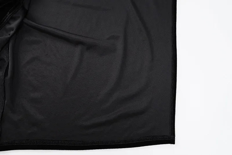 Vestido de Veludo Outono/Inverno – Elegância Sofisticada com Manga Longa, Fenda Lateral Sexy e Caimento Justo para Festas e Noites de Glamour!