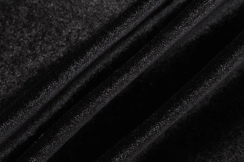 Vestido de Veludo Outono/Inverno – Elegância Sofisticada com Manga Longa, Fenda Lateral Sexy e Caimento Justo para Festas e Noites de Glamour!